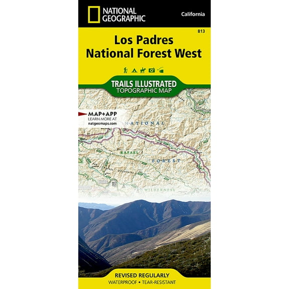 National Geographic Trails Illustrated M Los Padres National Forest West Map, Book 813, (Paperback)
