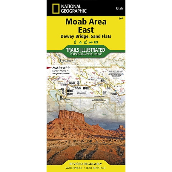 National Geographic Trails Illustrated M Moab Area East: Dewey Bridge, Sand Flats Map, Book 507, (Paperback)