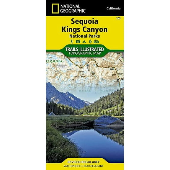 National Geographic Trails Illustrated M Sequoia and Kings Canyon National Parks Map, Book 205, (Paperback)