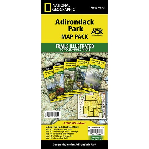 National Geographic Trails Illustrated Map: Adirondack Park [Map Pack Bundle] (Other)