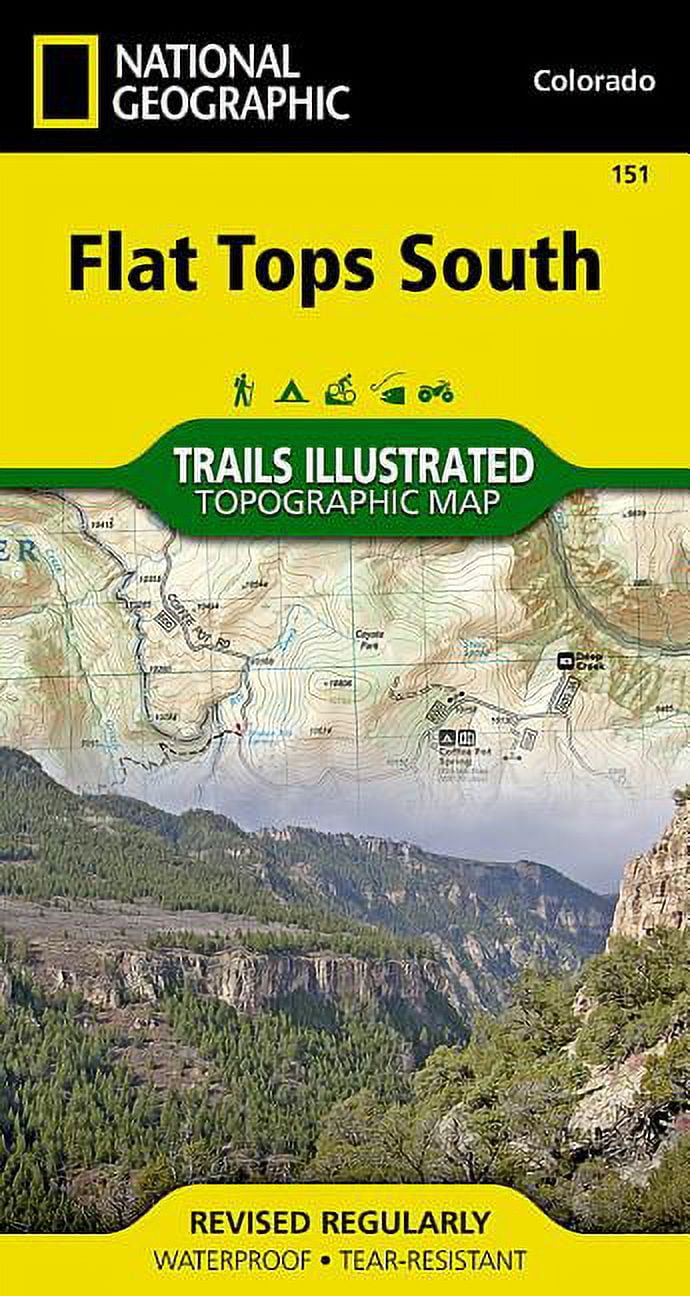 National Geographic Trails Illustrated M Flat Tops South Map, Book 151 ...