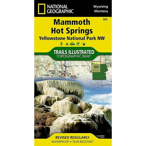 National Geographic Trails Illustrated Map Mammoth Hot Springs, Yellowstone National Park NW Wyoming/Montana - Paperback