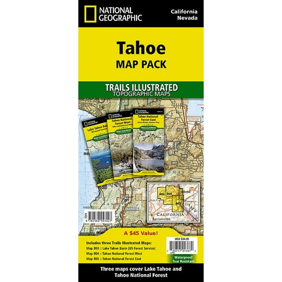 National Geographic Trails Illustrated Map: Tahoe [map Pack Bundle] - Folded Map