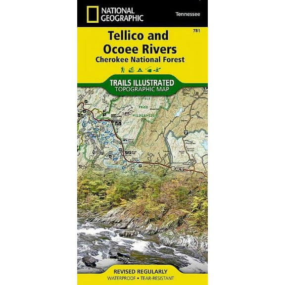 National Geographic Trails Illustrated Map Tellico and Ocoee Rivers, Cherokee National Forest, Tennessee, USA - Hardcover