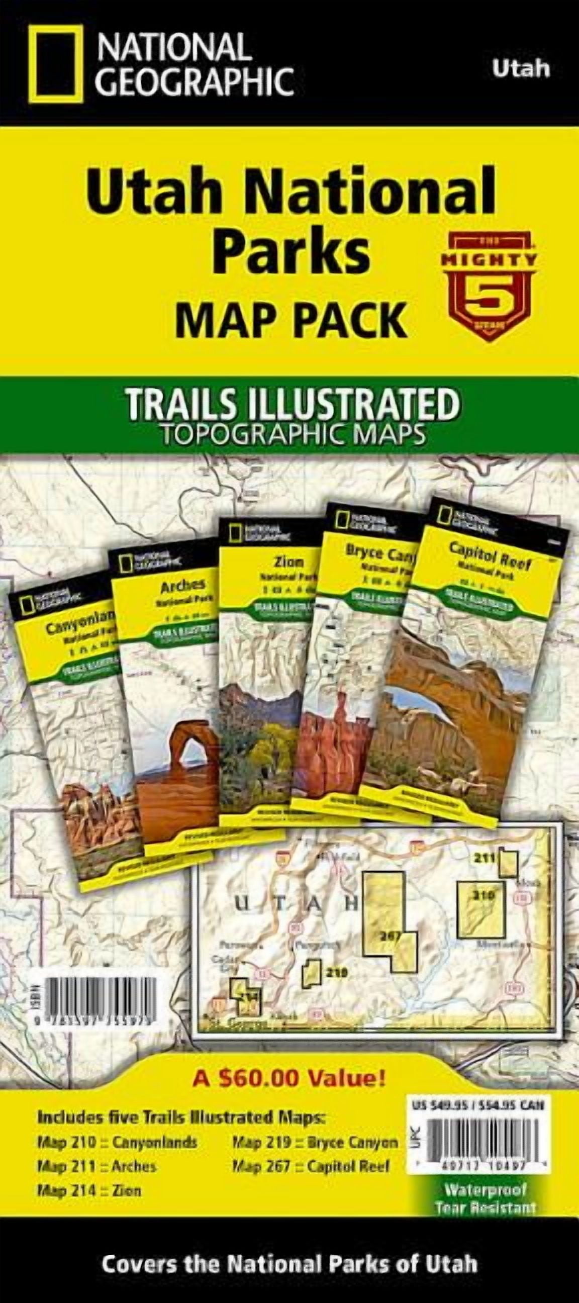 NATIONAL GEOGRAPHIC MAPS National Geographic Trails Illustrated Map: Utah National Parks [map Pack Bundle] - Folded Map