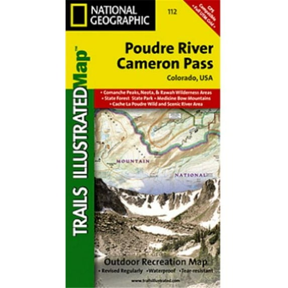 National Geographic Trails Illustrated Map: Poudre River/Cameron Pass #112 - Explore the Colorado Rockies with Confidence!