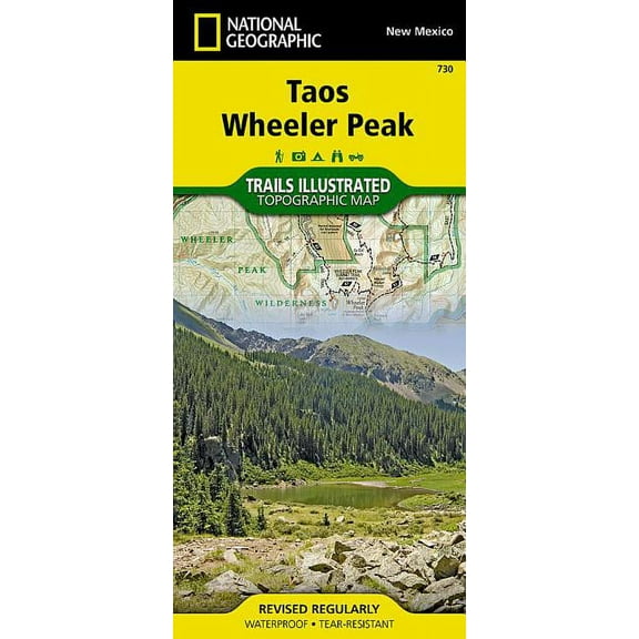 National Geographic Trails Illustrated Topographic Map Taos Wheeler Peak, New Mexico - Hardcover