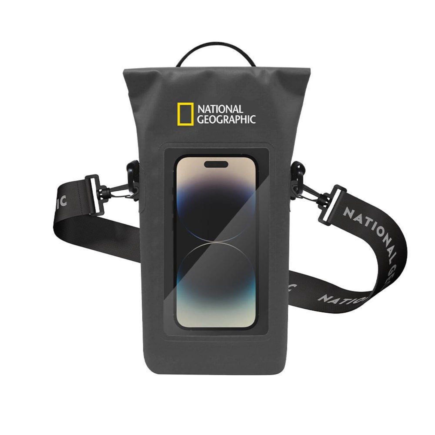 National Geographic Waterproof Phone Pouch, IP68 Dry Bag for Swimming Kayaking Rafting, Large Capacity Floating Case with Touchscreen Compatibility