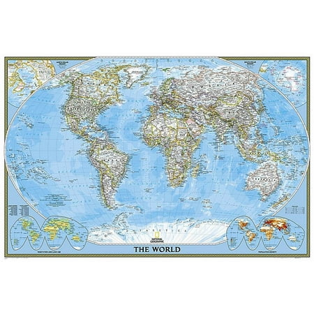 National Geographic: World Classic Wall Map (36 X 24 Inches)