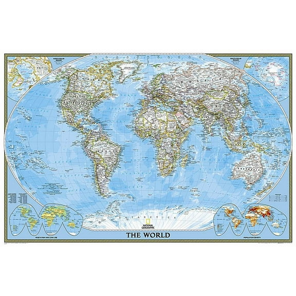 National Geographic: World Classic Wall Map (36 X 24 Inches)