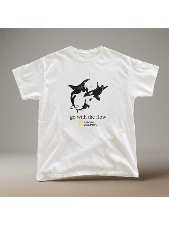 National Geographic "go with the flow" Orca Graphic Tee