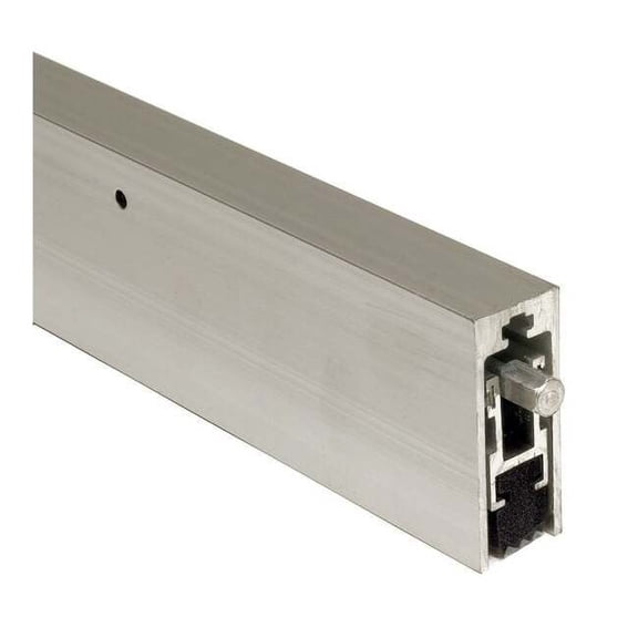 National Guard Automatic Door Bottom,1/2"W x 36"L, Aluminum 420NHMA-3