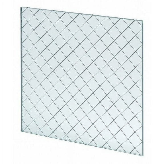 National Guard Fire Rated Wired Glass,5inx26in L-WG-DIAMOND-5x26