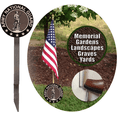 thumbnail image 1 of National Guard Flag Holder Grave Marker with 8x12 American Flag, 1 of 6