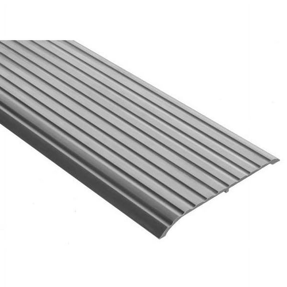 National Guard Threshold,Fluted Top,6 ft.,Aluminum Mill 653-72