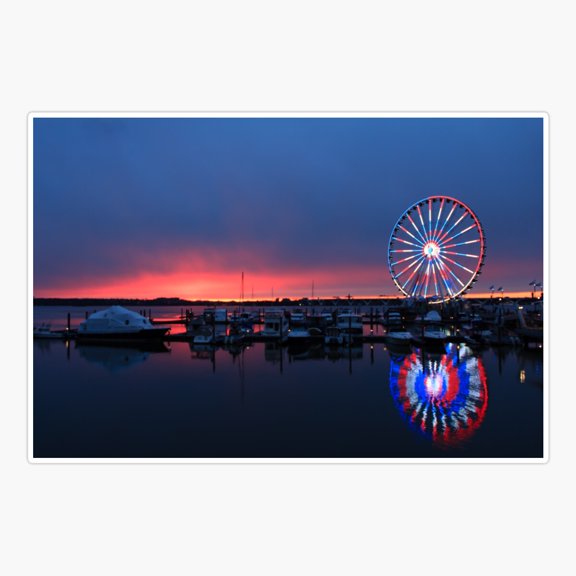 National Harbor Maryland Sunset Sticker
