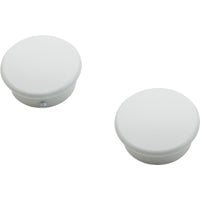 National Hardware White Closet Rod End Caps (2-Count) S822-090
