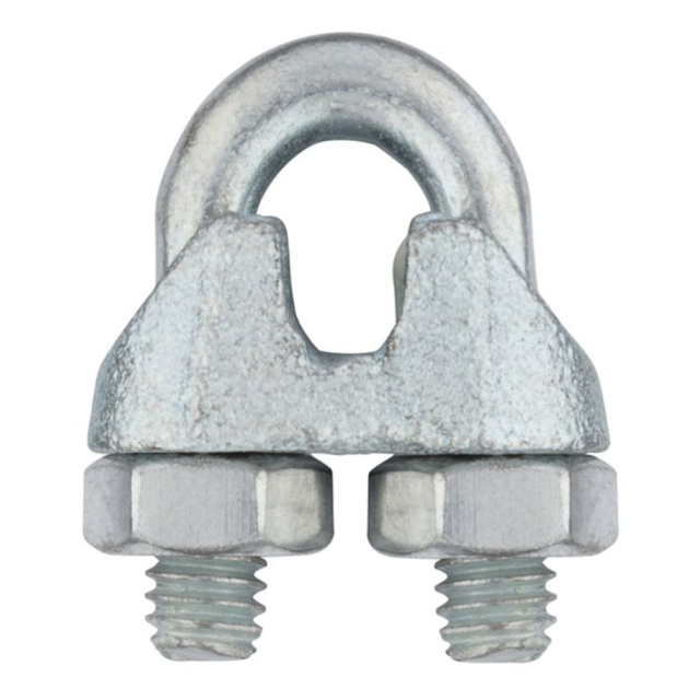 National Hardware 1/4 in. Wire Cable Clamps, Zinc Plated, 2Pack