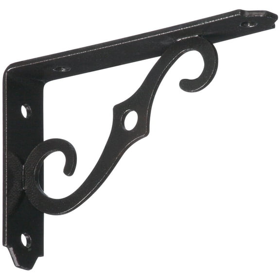 National N229-401 5 x 3.5 in. Ornamental Shelf Bracket, Antique Bronze