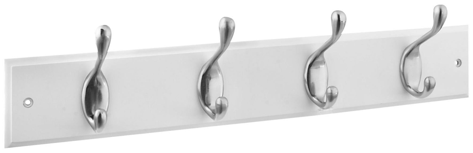 Formula 1 Rack National Hardware 18 in. L Satin Nickel Wood Hook Rack 1 pk - Walmart.com
