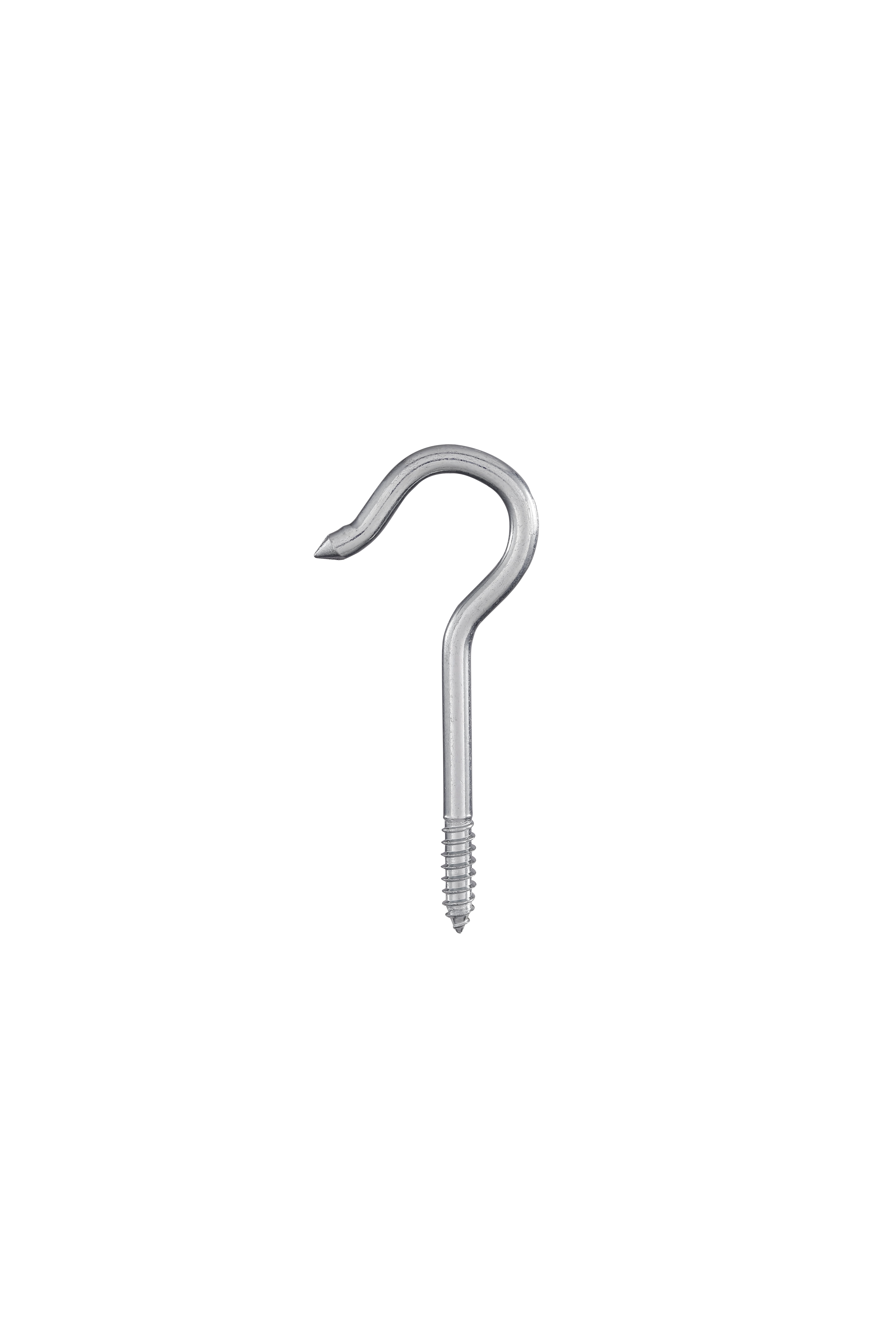4-7/16" Silver Zinc-Plated Steel Ceiling Hook