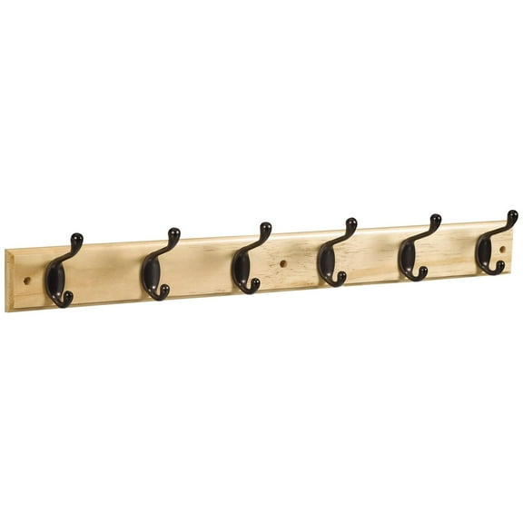 HOOK RACK WOOD ORB 27""L