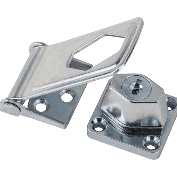 National Hardware 3-1/2 In. Key Locking Hasp - Pack of 12  Standard Mounting Hardware, Drop-In Replacement
