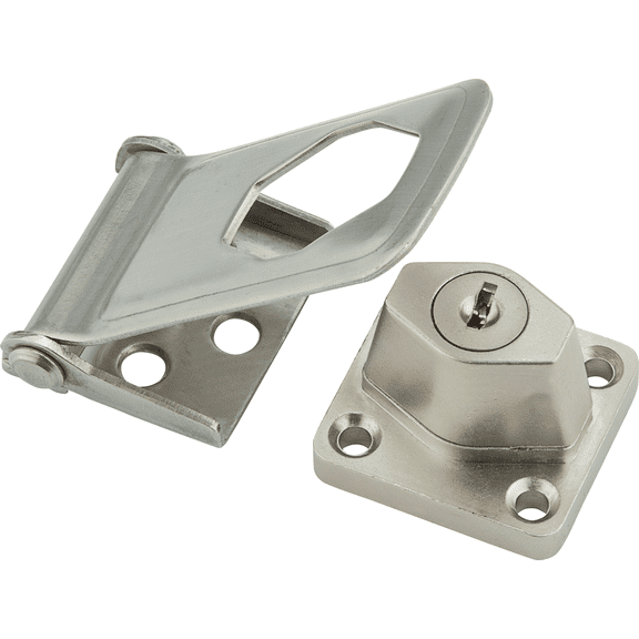 National Hardware 3-1/2 In. Key Locking Hasp - Single Pack  Standard Mounting Hardware, Drop-In Replacement
