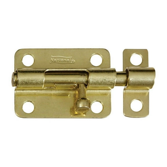 National Hardware 3 In. Brass Steel Door Barrel Bolt N151-589