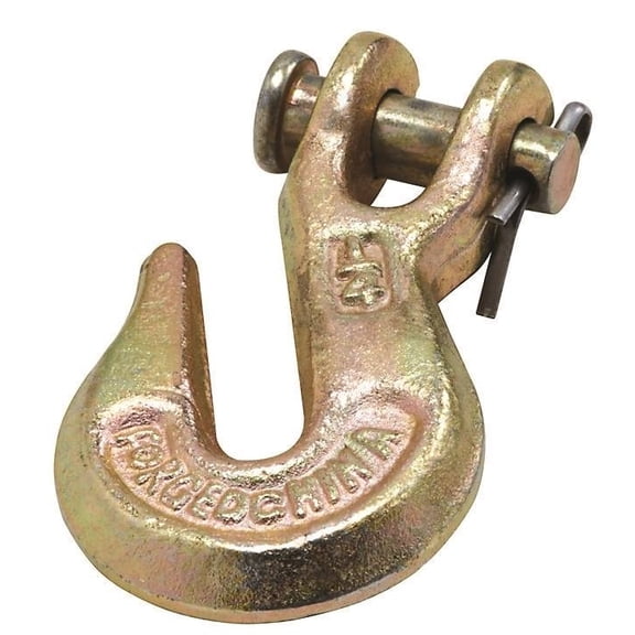 National Hardware - 3253BC 1/4" Clevis Grab Hook - Yellow Chromate