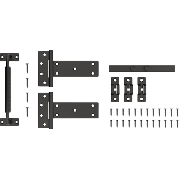 National Hardware 4-Piece Black Industrial Gate Kit - Single Pack