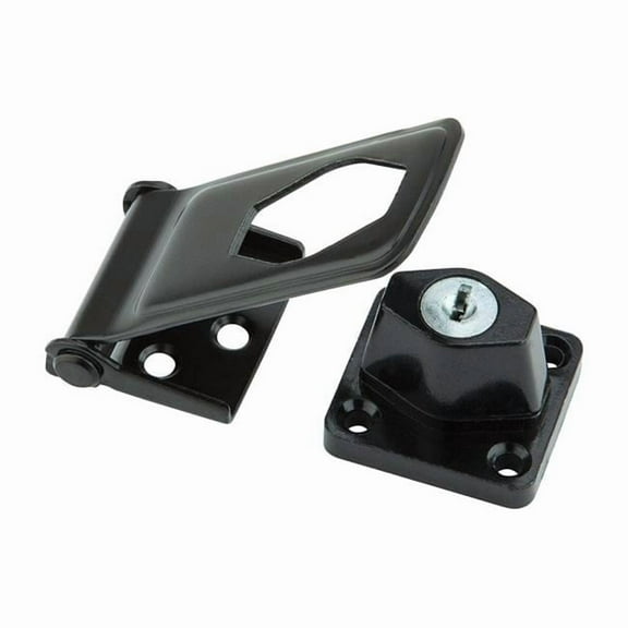 National Hardware 5006379 3.5 in. Black Steel Keyed Hasp Lock
