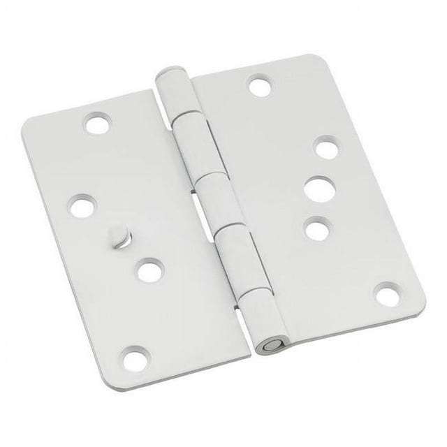 National Hardware 5006808 4 in. White Steel Door Hinge, 3 per Pack - Pack of 5