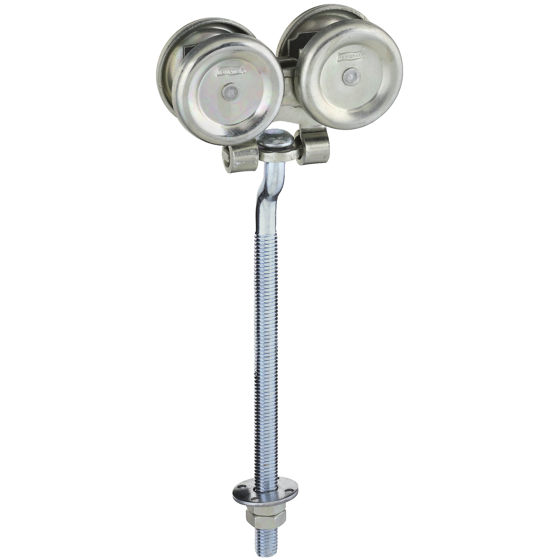 2-Pack Zinc Plated Steel Barn Door Rail Hanger Kit