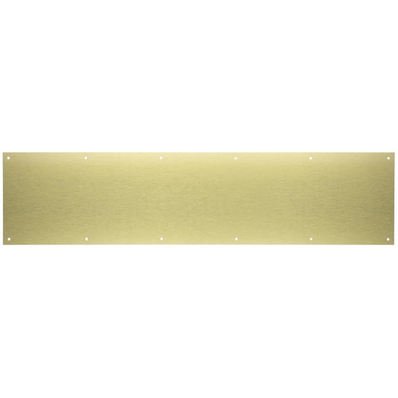 National Hardware Kickplate N270-351 Brushed - Aluminum Durable - 6 In x 30 In, Gold