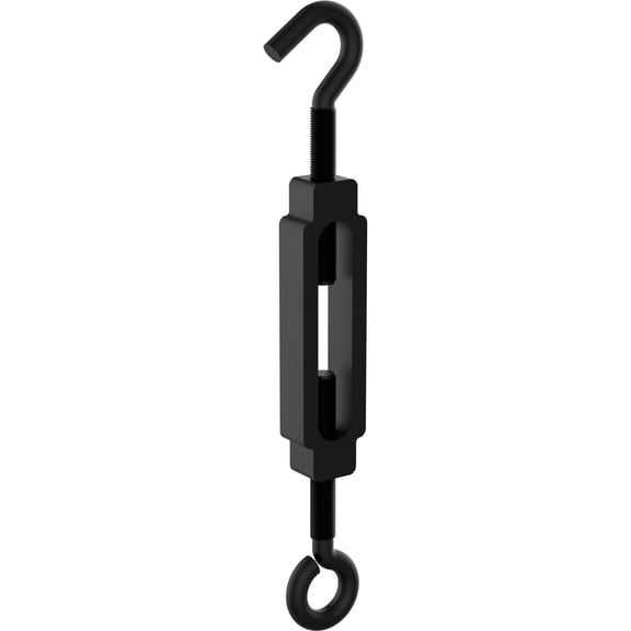 National Hardware N820-120 Hooks/Eye Turnbuckle 7-1/2" L Storm Shine Steel 90 lb Storm Shine Black