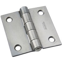 National Hardware N140-368 Utility Hinge, 2 in W Frame Leaf, 0.077 in Thick Frame Leaf, Steel, Steel, Riveted Pin, 38 lb