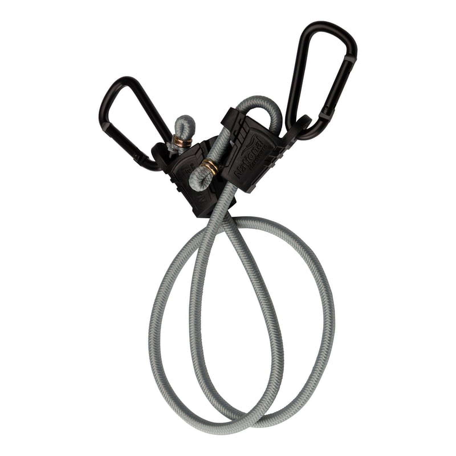 National Hardware 8056942 9-60 in. Adjustable Bungee Cord, Gray - Pack of 2