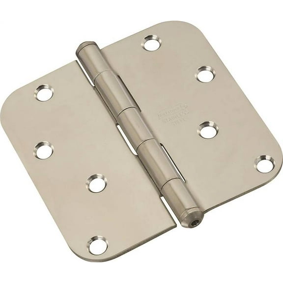 National Hardware N830-270 Door Hinge, Stainless Steel, Zinc, Non-Rising, Removable Pin, Full-Mortise Mounting, 55 lb