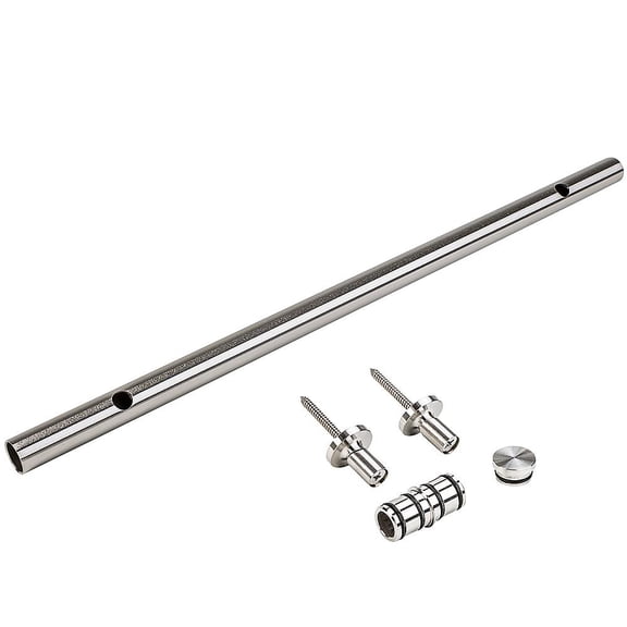 National Hardware - 956 24" Sliding Door Track Extension Kit - Satin Stainless Steel