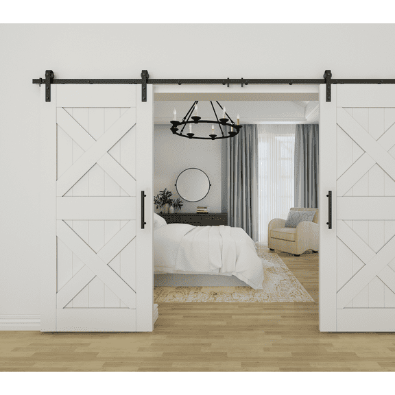 National Hardware Classic Interior Barn Door Hardware Kit - Pack of 12