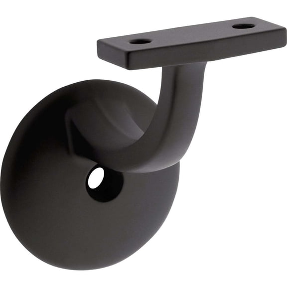 National Hardware Matte Black 1-Piece Handrail Bracket (Bag) N830-592
