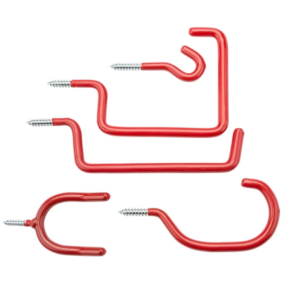 NATIONAL MFG/SPECTRUM BRANDS HHI 10CT RED STL Scr Hooks N112-036