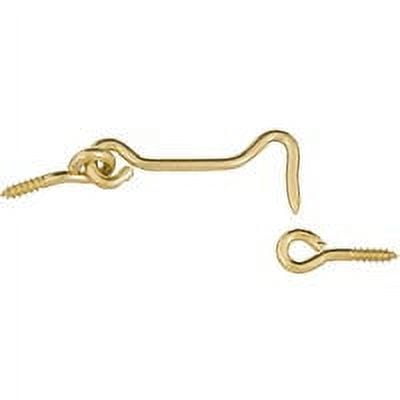National Hardware V2001 Series N118-117 Hook and Eye, Brass, Solid Brass