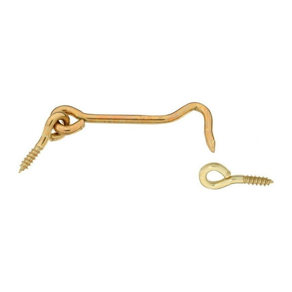 National Hardware N118-158 V2001 Hooks and Eye in Solid Brass