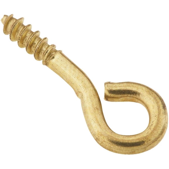Screw Eye, Small, Brass, 13/16-In., #214, 7-Pk. -N118-737
