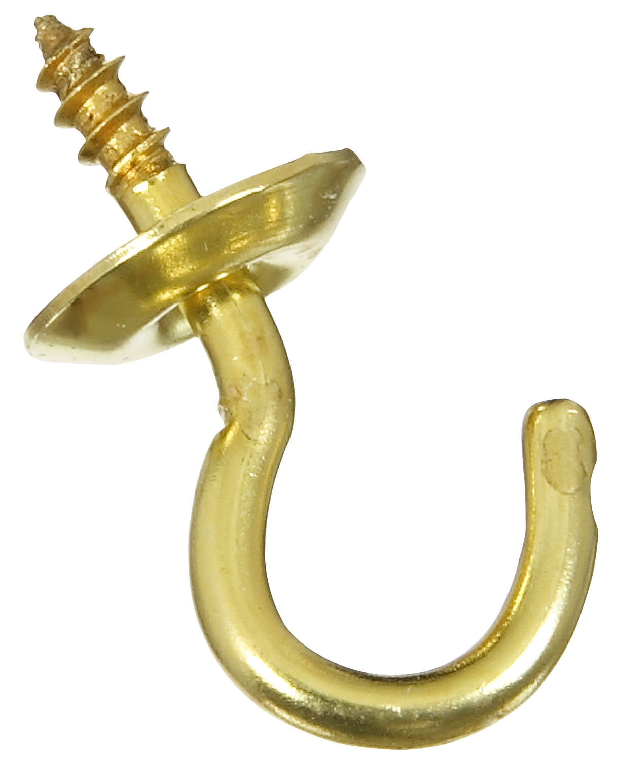 National Hardware N119-602 1/2 Solid Brass Cup Hooks 6 Count 