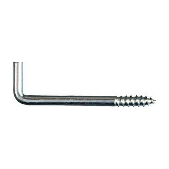 National Hardware Square Bend Screw Hook N120-378 - Zinc Plated - 5 Count, Size 10