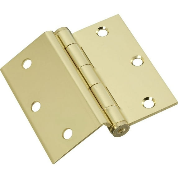 National Hardware N133-306 453 Half-Surface Hinges in Brass, 2 Pack