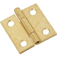 National Hardware Brass-Plated Steel Interior Door Hinges, 2-Pack